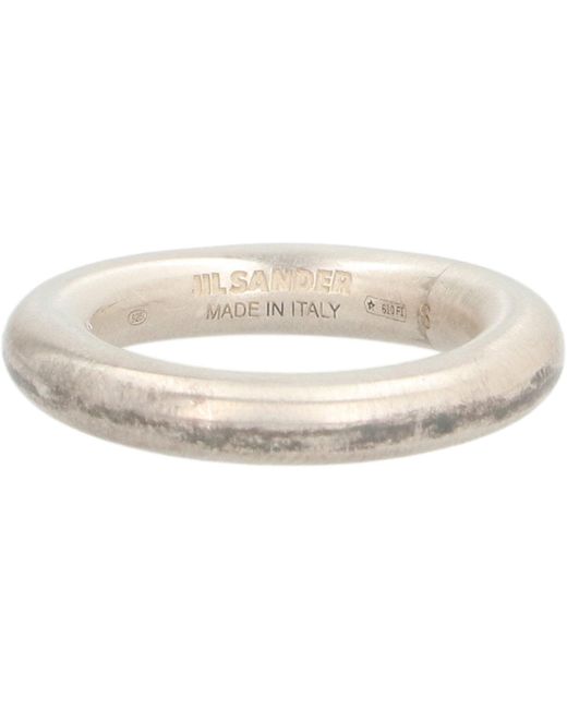 Jil Sander Metallic Plated Metal Ring