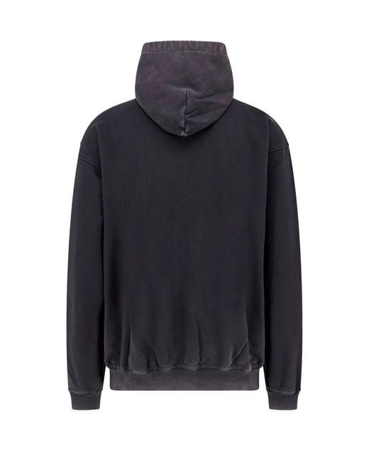 Represent Blue Vintage Hoodie With Doberman Graphic And Classic Features for men