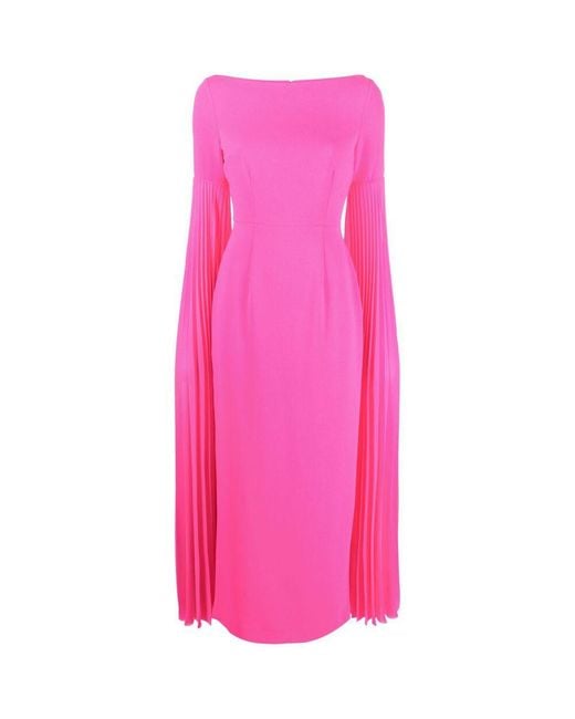 Solace London Pink Cape-effect Gown