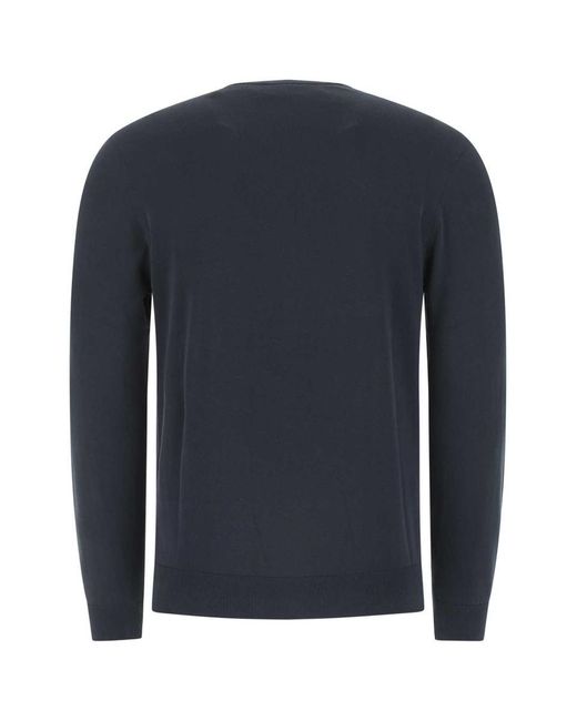 Aspesi Blue Dark Cotton Sweater for men
