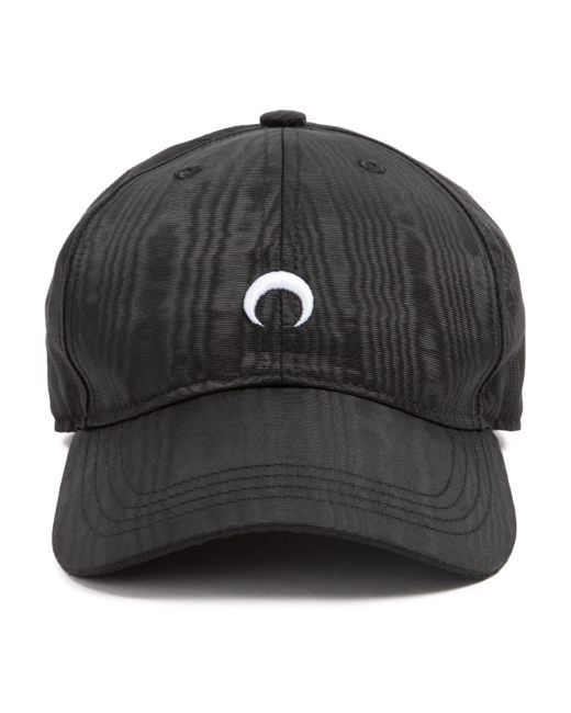 Marine Serre Synthetic Moire Branded Cap Hat in Black - Lyst