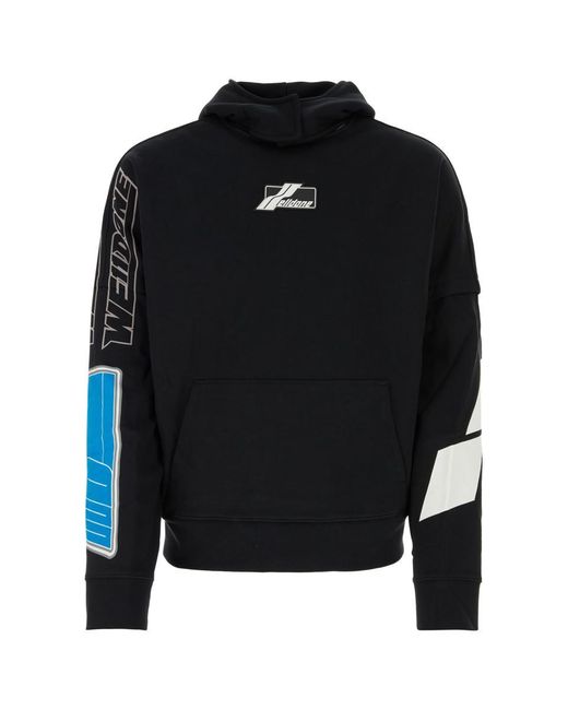we11done Black Classic Sports Sweatshirt for men