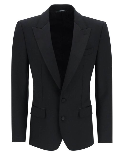 Dolce & Gabbana Black Single-breasted Tuxedo Jacket for men
