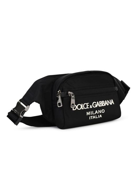 Dolce & Gabbana Black Small Nylon Fanny Pack for men