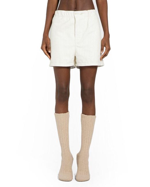 Bottega Veneta White Shorts