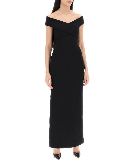 Solace London Black Maxi Dress Ines With