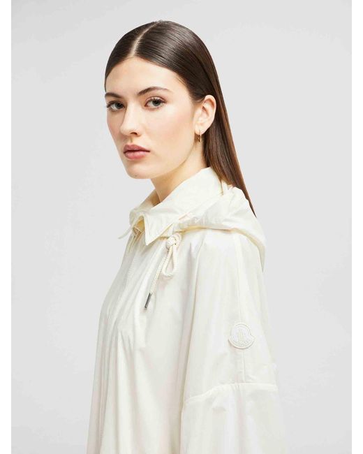 Moncler White Technical Windbreaker Jacket