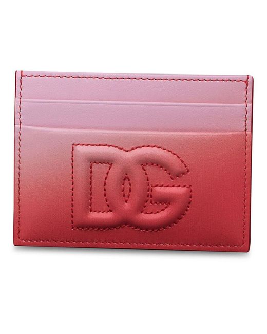 Dolce & Gabbana Red Leather Cardholder
