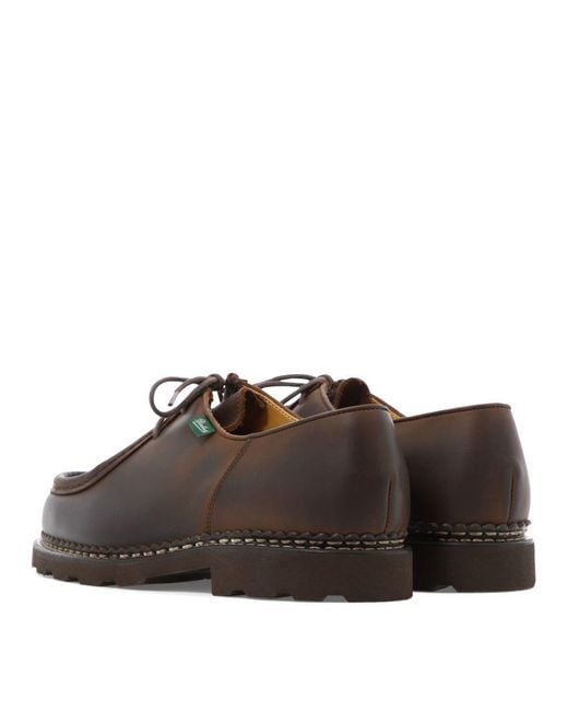 Paraboot Brown "Michael" Lace-Up Loafers for men