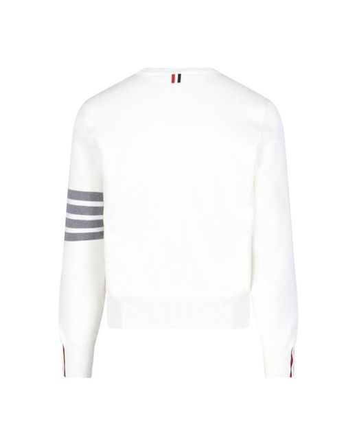 Thom Browne White '4-bar' Sweater for men