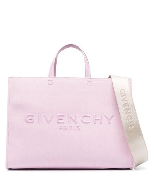 Givenchy Pink Medium G-tote Canvas Bag