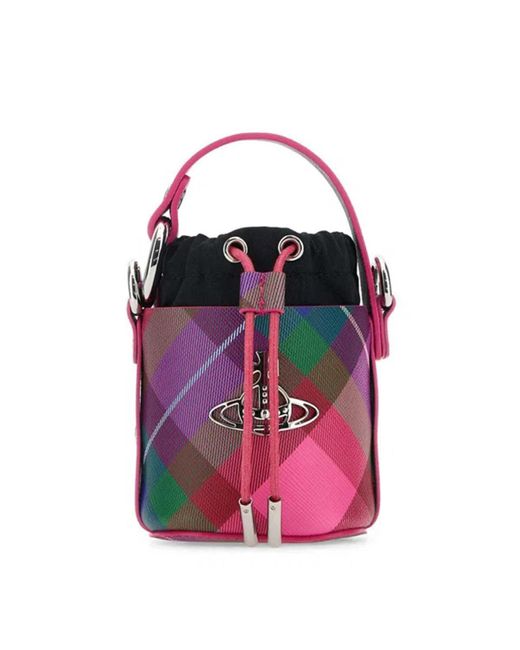 Vivienne Westwood Pink Daisy Drawstring Bucket