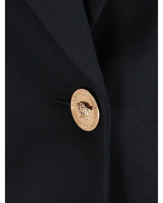 Versace Black Single-breasted Blazer Blazer And Suits