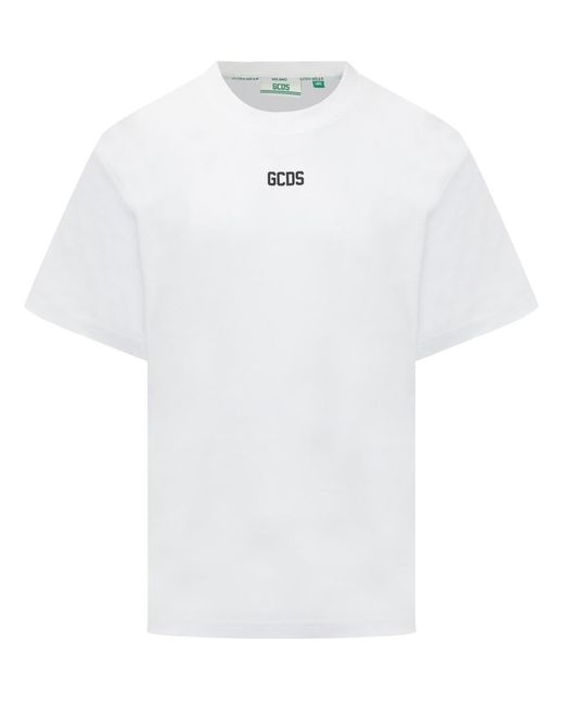 Gcds White Crew-neck T-shirt for men