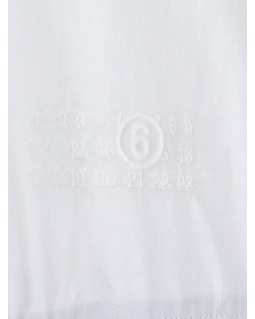 MM6 by Maison Martin Margiela White Midi Shirt Dress