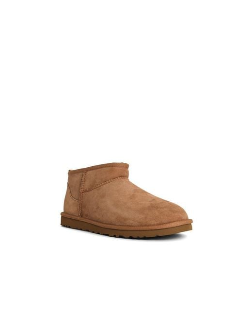 Ugg Brown 'Classic Ultra Mini' Chestnut Suede Boots for men