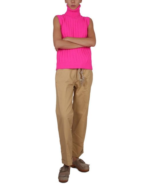 Jejia Pink Sleeveless Turtleneck Sweater