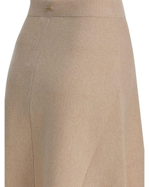 Max Mara Natural Wool And Cashmere Flared Skirt