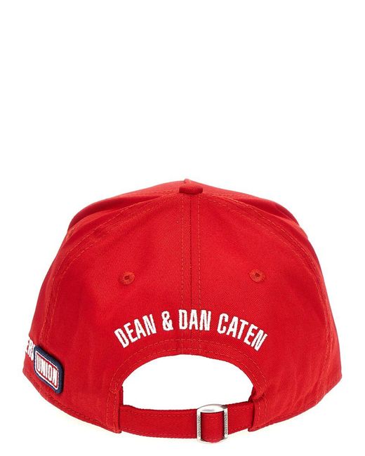 DSquared² Red Logo Cap Hats for men