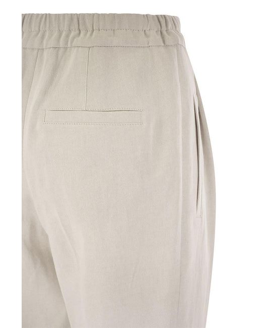 Brunello Cucinelli White Slouchy Trousers