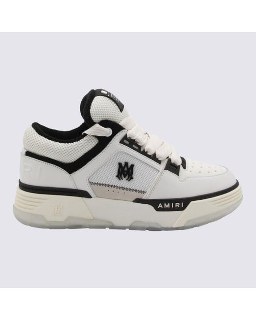 Amiri Gray Leather Sneakers for men