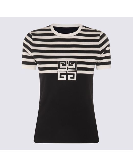 Givenchy Black And White Cotton T-shirt