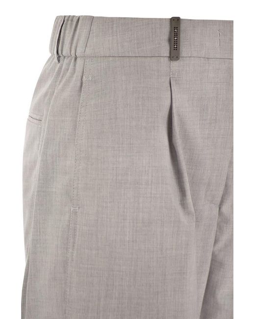 Peserico Gray Cargo Trousers
