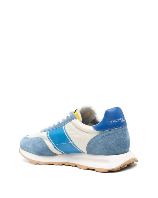 Philippe Model Blue Leather And Fabric Sneakers for men