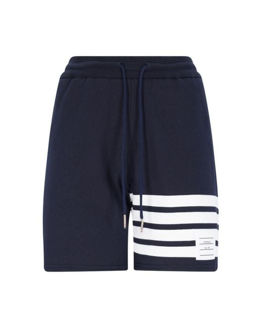 Thom Browne Blue '4-bar' Shorts