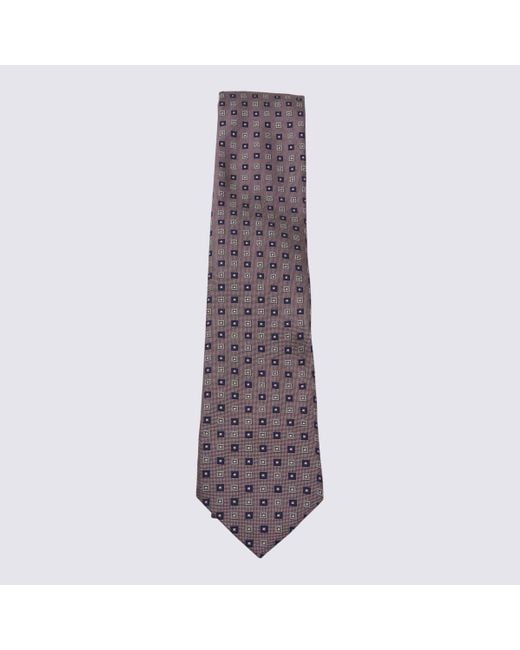 Zegna Purple Cravatte Rosa for men