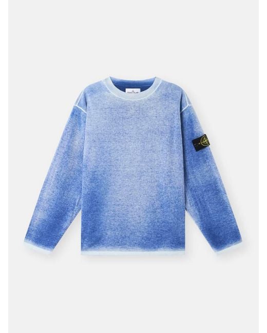 Stone Island Blue 5100030 Raw Hand Light Organic Cotton for men