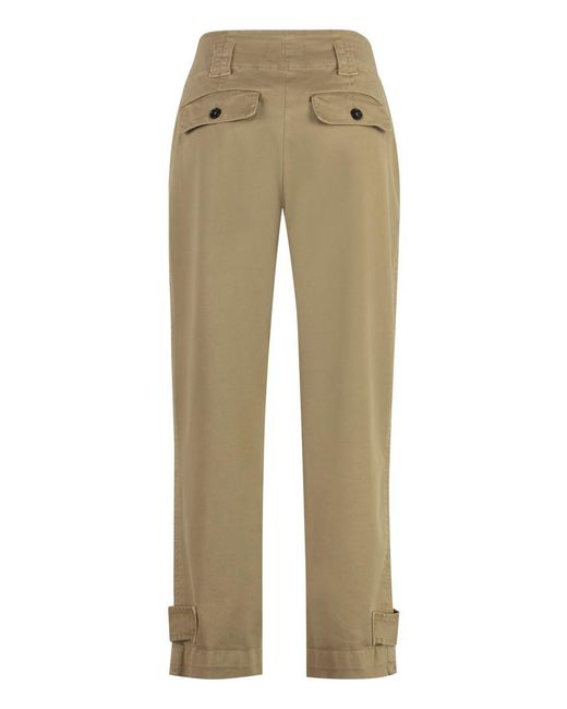 Pinko Natural Globo Stretch Cotton Cargo Trousers