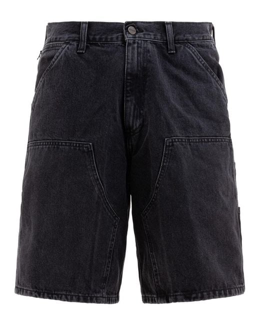 Carhartt Blue Short "Double Knee" for men
