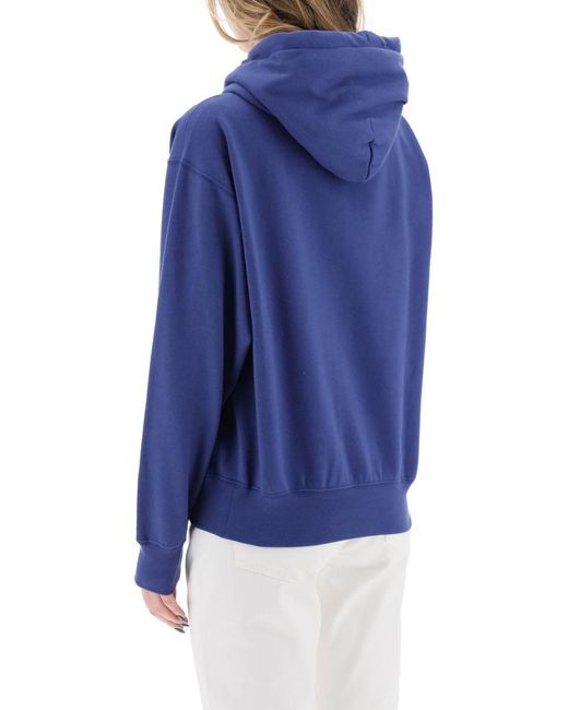 Polo Ralph Lauren Blue Hooded Sweatshirt With Flag Print