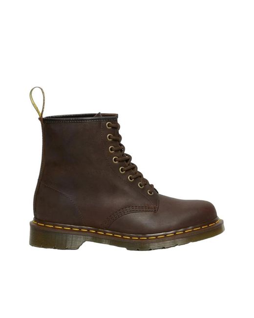 Dr. Martens Brown Anfibi Stringati 1460 Dark for men