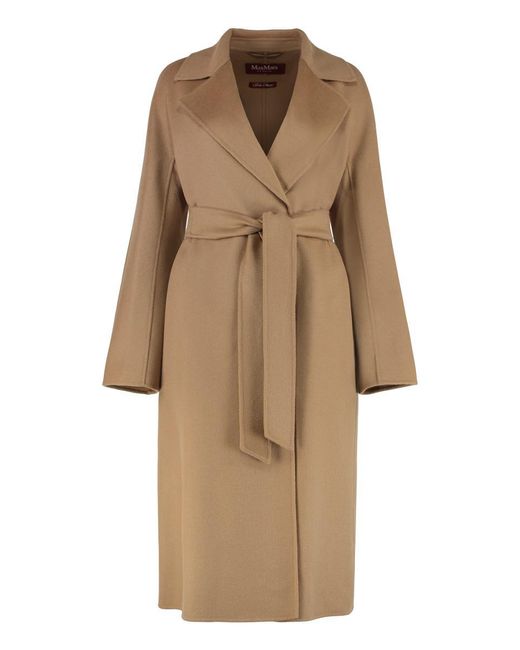 Max Mara Natural Cles Wool And Cashmere Coat