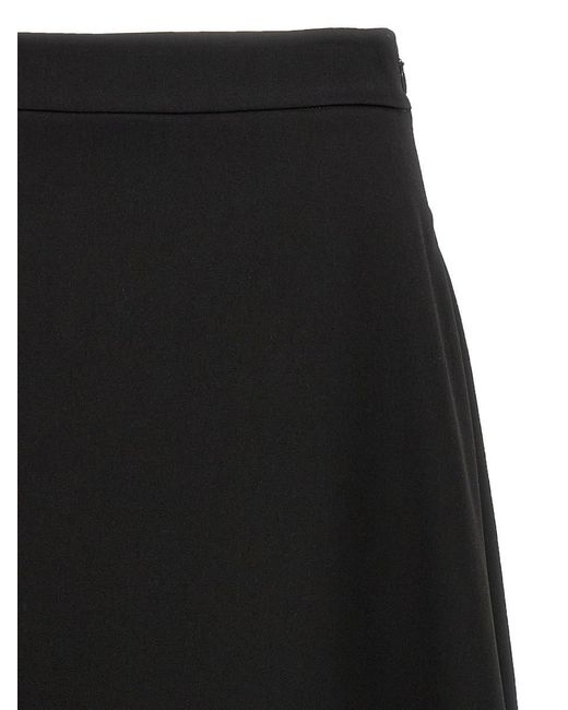 Jil Sander Black Asymmetrical Skirt Skirts