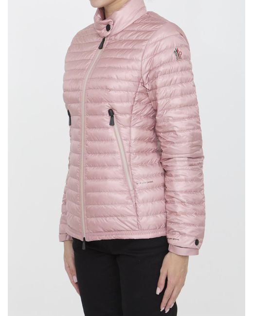 3 MONCLER GRENOBLE Pink Pontaix Short Down Jacket