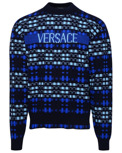 versace sweater blue
