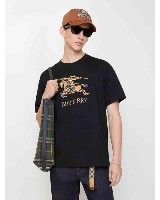 Burberry Black Round Neck T-Shirt for men