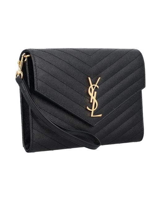 Saint Laurent Black Ysl New Pouch Mono