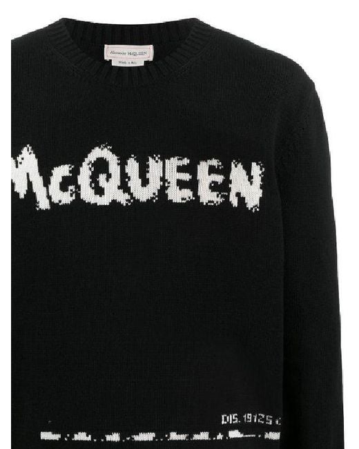 Alexander McQueen Black Knitwear