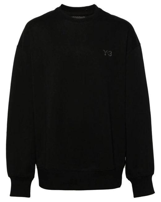 Y-3 Black Crewneck Sweatshirt Clothing for men