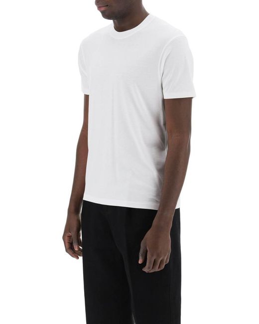 Tom Ford White Cottono And Lyocell T Shirt for men