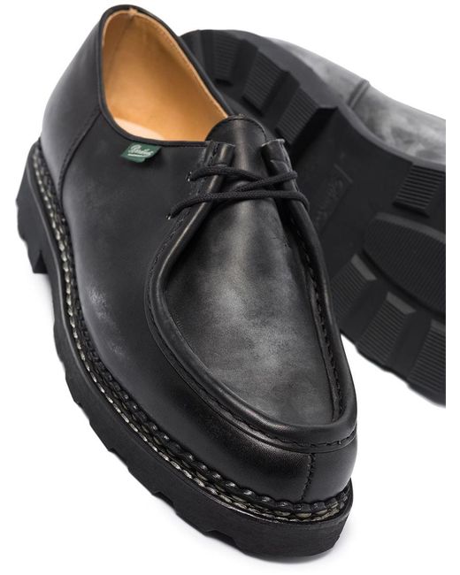 Paraboot Black Flat Shoes for men