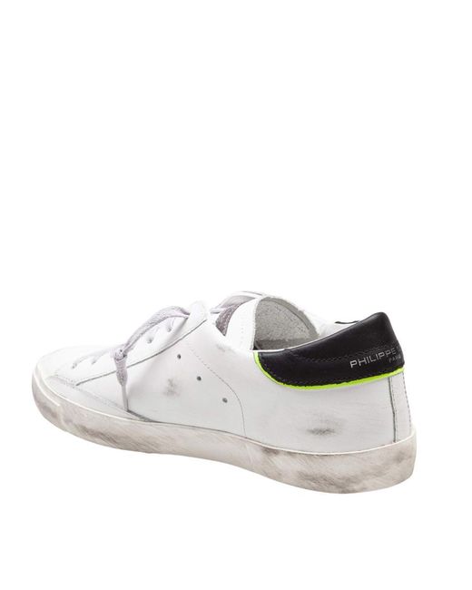 Philippe Model White Leather Sneakers for men