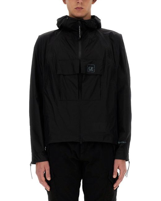 C P Company Black Lightweight Outerwear Jacket for men