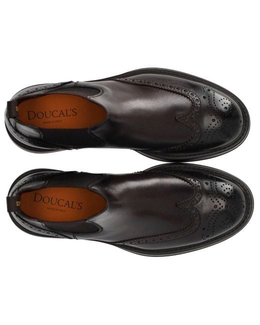 Doucal's Black Triumph Dark Brown Chelsea Boot for men