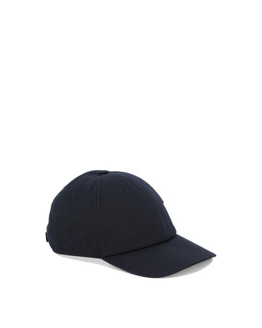 Thom Browne Blue Baseball Cap With Logo Patch for men