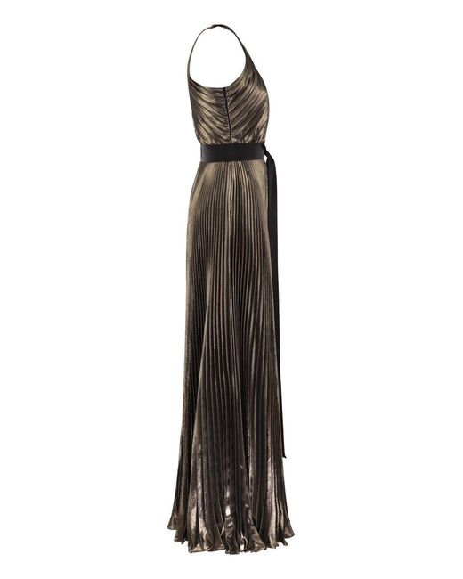 Max Mara Black Franz - Silk Lamé One-shoulder Dress
